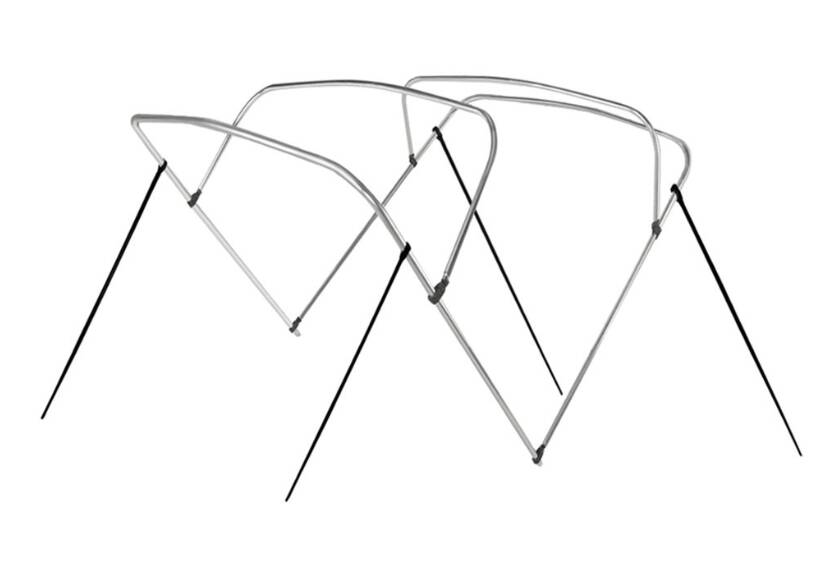 Carver Square Tube 4-Bow Standard Pontoon Bimini Top Frame, 8' L x 96"-102" W 48" H • 50510