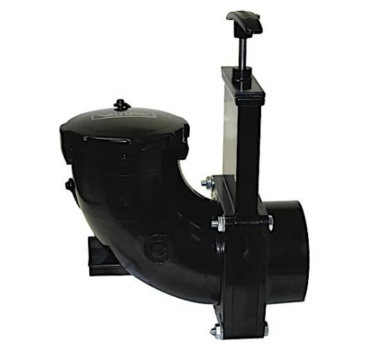 Valterra Black Plastic Waste Valve Handle 3" Spigot x 3" Bayonet Cap • T70A