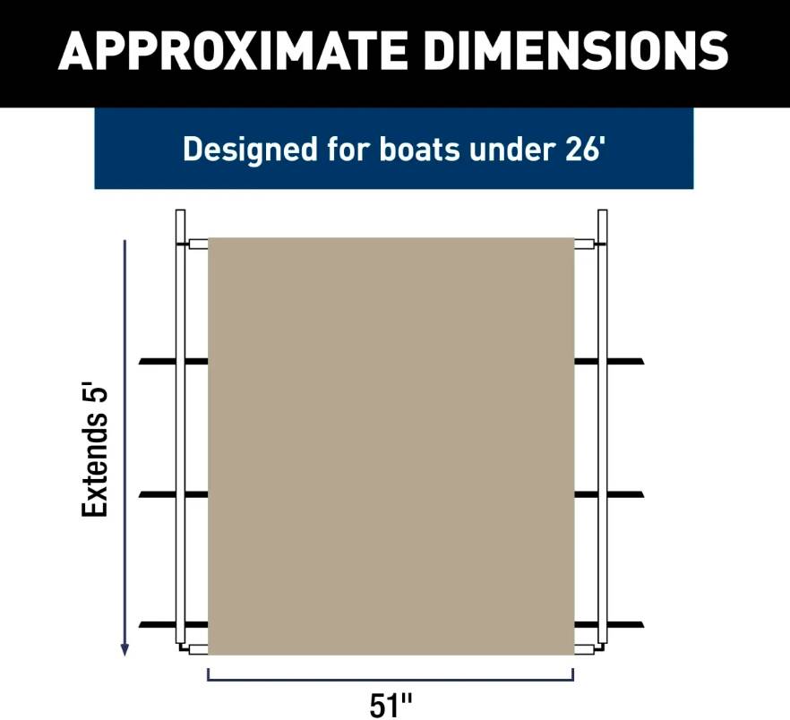 SureShade PTX Power Shade - 51" Wide (Tan) • 2021026261