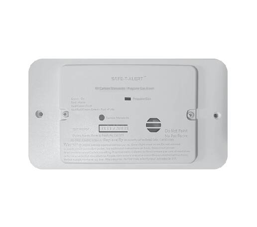 Safe-T-Alert 25 Series White Flush Mount Propane/LP Gas Alarm Kit with Trim Ring • 25-742-WT-TR