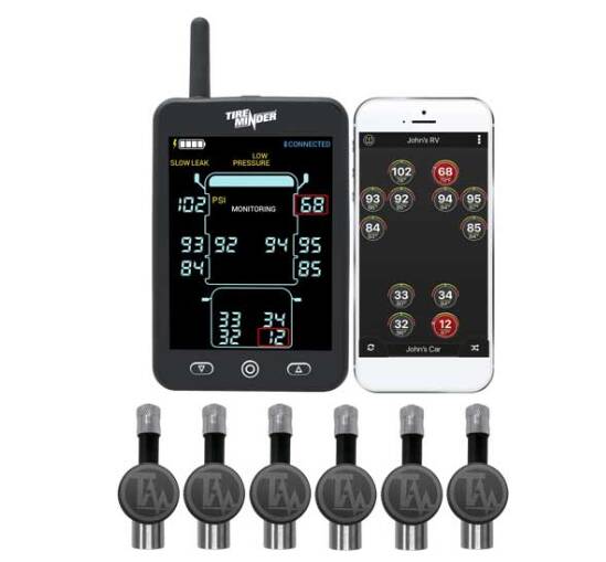 TireMinder A1AS with 6 Flow Through Transmitters • TM22158