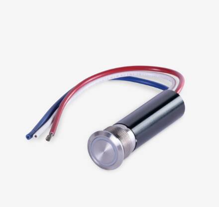 Sierra Push Button Switch, Blue/Red Halo • AV10120B