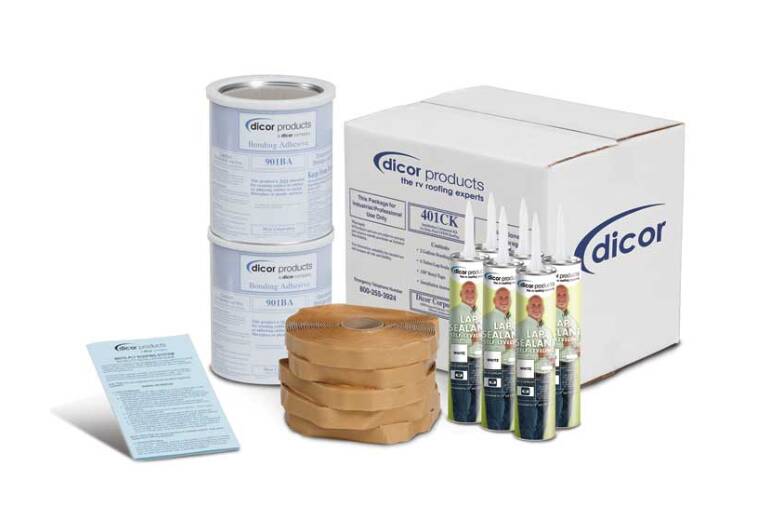 Dicor DiFlex II White Repair Kit for EPDM Rubber TPO RV Roof • 401CK