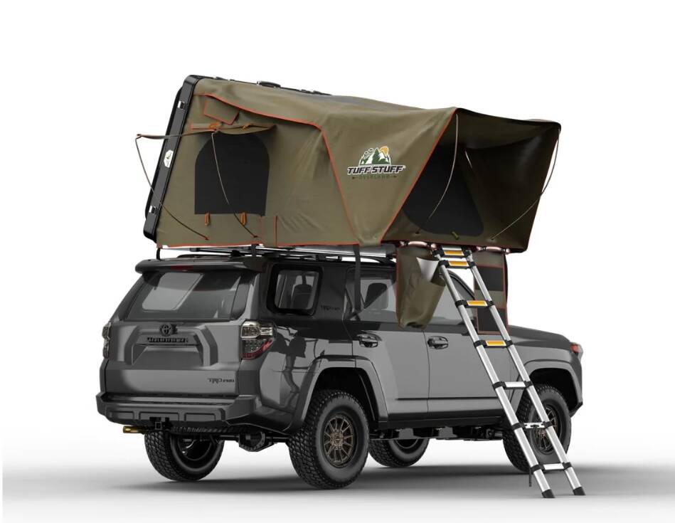 Tuff Stuff Alpha Hard Top Side Open Tent, Gray, 3+ Person • TS-RTT-CS-GR