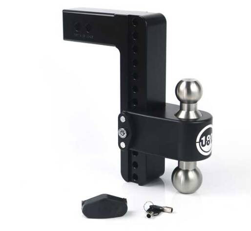 Weigh Safe 180° Cerakote 10" Drop Hitch with 2.5" Shank • LTB10-2.5-CER-BLA