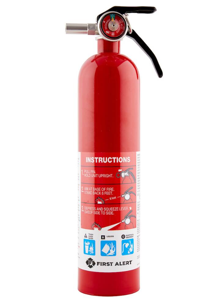 First Alert Rechargeable Garage Fire Extinguisher UL Rated 10-B:C • GARAGE10