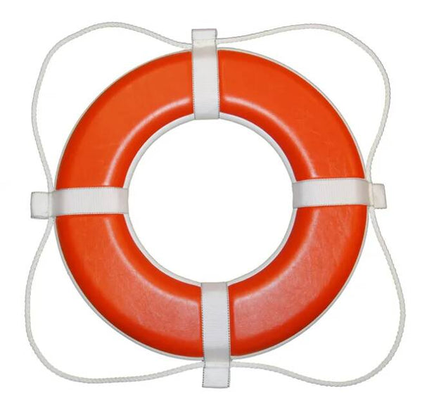 Taylor Made 24" Vinyl Coated Foam Life Rings USCG Approved, Orange • 368