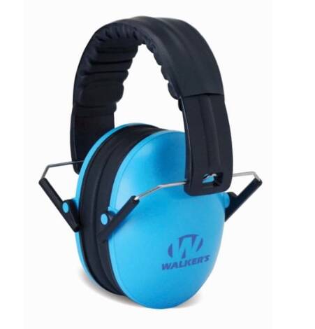 Walker's Folding Youth Passive Muffs – Blue • GWP-FKDM-BL