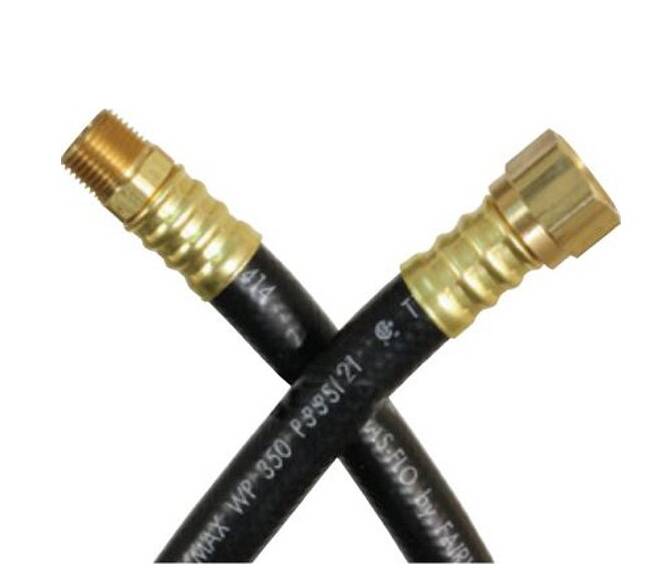 JR Products 48" OEM 3/8" LP Gas Hose (1/2" Female Swivel to 3/8" Male Pipe Thread) • 07-31685