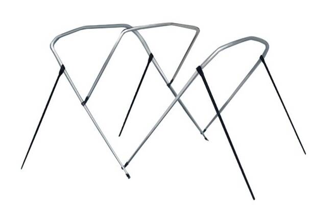 Carver Round Tube 3-Bow Bimini Top Frame, 6' L x 91"-96" W x 54" H • 55406