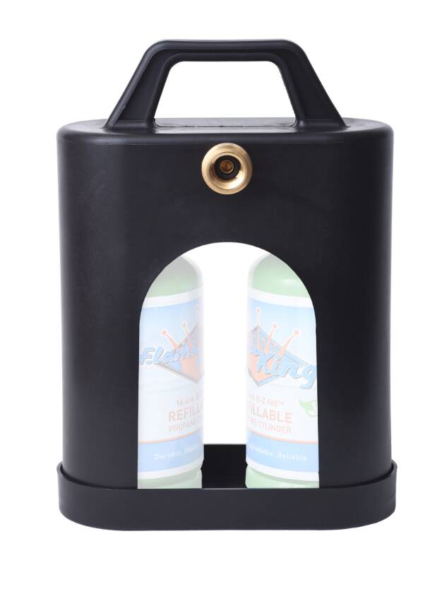 Flame King ProBoost Dual 1LB Propane Tank Carrier • YSN1LBPB