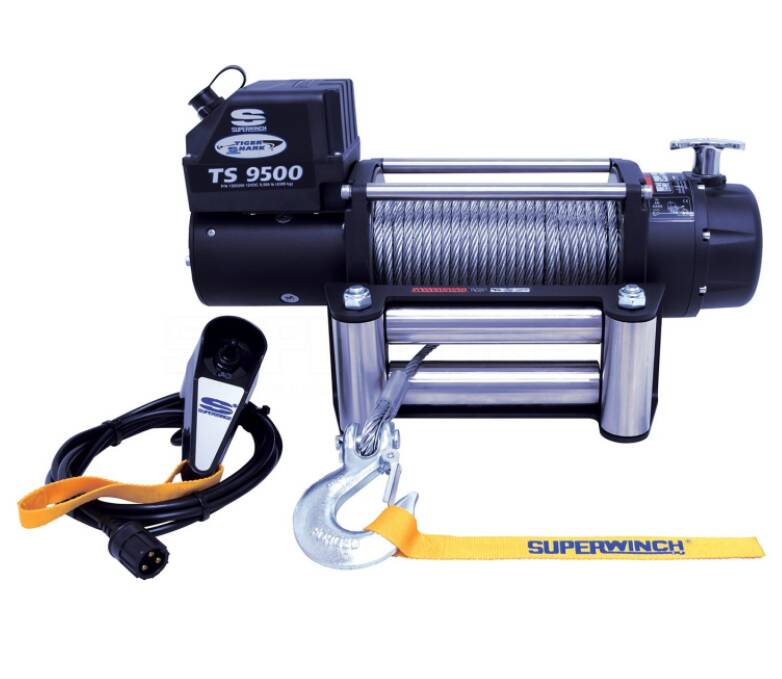 Superwinch Tiger Shark 9500 12V Wire Rope Winch • 1595200