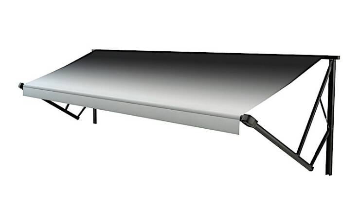 Lippert Power & Hybrid 14'W x 8' Ext. Vinyl Fade Black Power/Manual RV Patio Awning Roller Assembly • V000211466