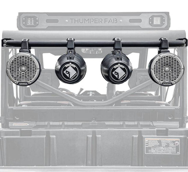 Thumper Fab Can-Am Defender Wake Tower Speaker Bar, Black • TF040001-BK
