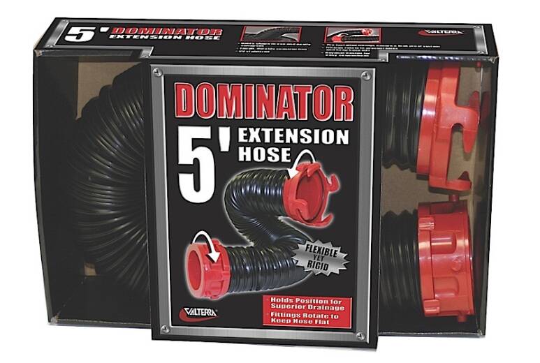 Valterra Dominator 5' Black Sewer Extension Hose • D04-0205
