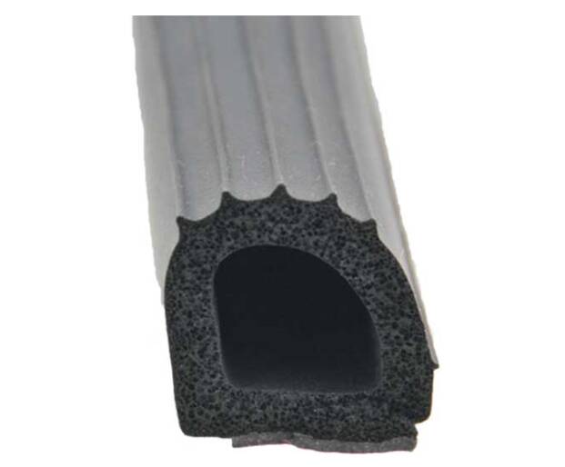AP Products EPDM Sponge Rubber Door/Window D-Seal with Ribs 50' Black • 018-206