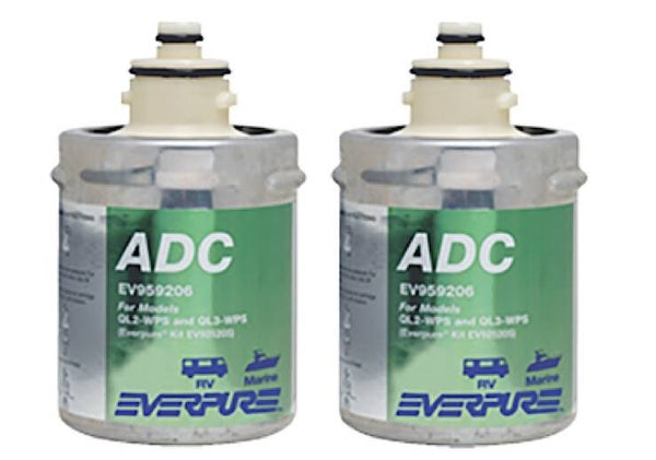 Shurflo Everpure KDF/GAC Water Filter Cartridges for QL2/ QL3 Water Filters • EV959207