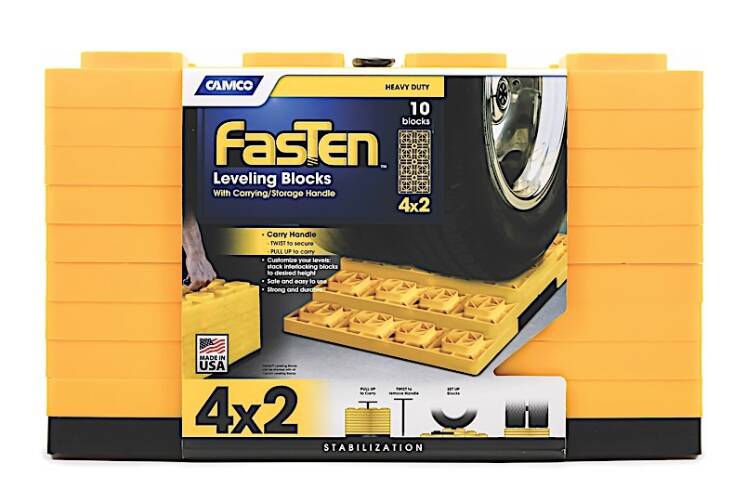 Camco FasTen RV Leveling Blocks - 17" x 8-1/2" - Set of 10 • 44515