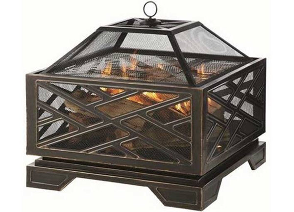 Pleasant Hearth 26” Square Sydney Deep Bowl Wood Fire Pit • OFW825S-1