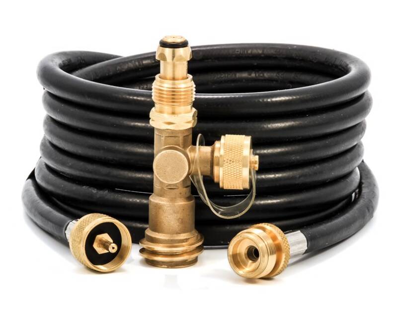 Camco Brass Tee with 3 ports, 12' Hose • 59103