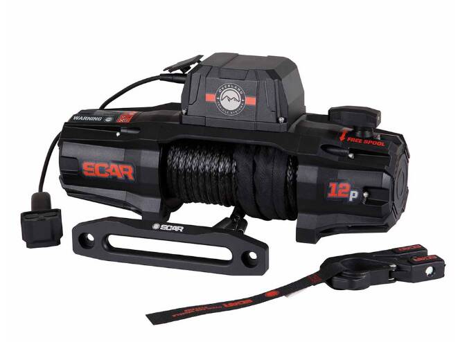 Overland Vehicle Systems SCAR 12S - 12,000 lbs. Rated Synthetic Rope Winch • 19129901