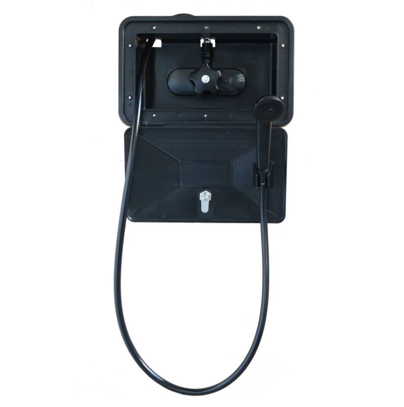 Empire Faucets Black RV Single Lever Shower Box with Hose & Head • SHWRBOX-1-BLK