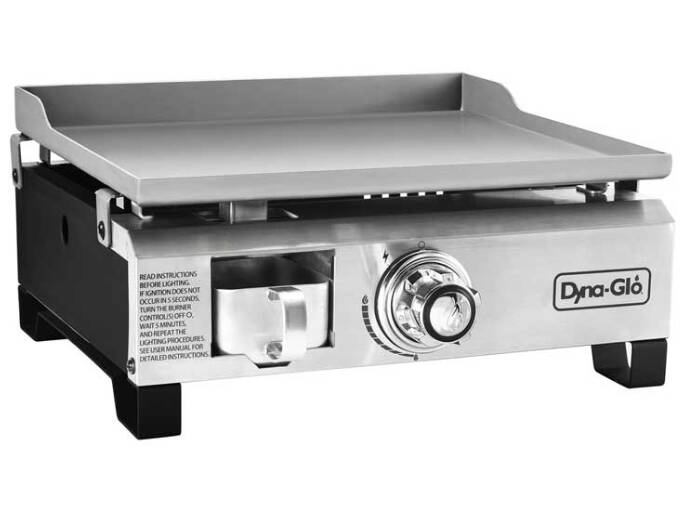Dyna-Glo 17" Portable 18,000 BTU Propane Griddle – Stainless Steel • DGL260SNP-D