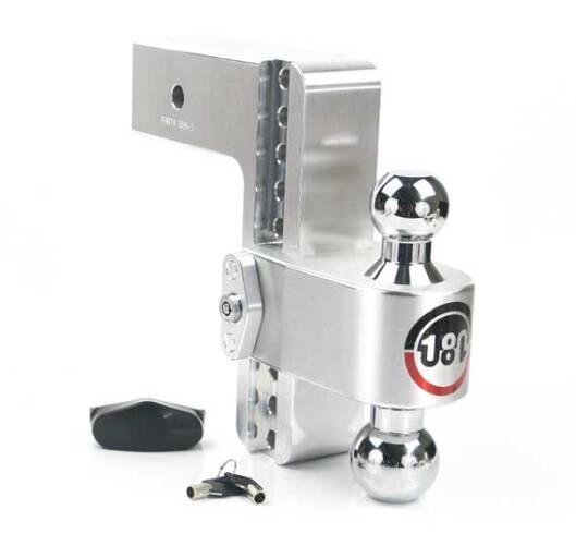 Weigh Safe 180 Turnover Ball 8" Drop Hitch with 3" Shank & Chrome Plated 2 & 2-5/16" Bal • CTB8-3
