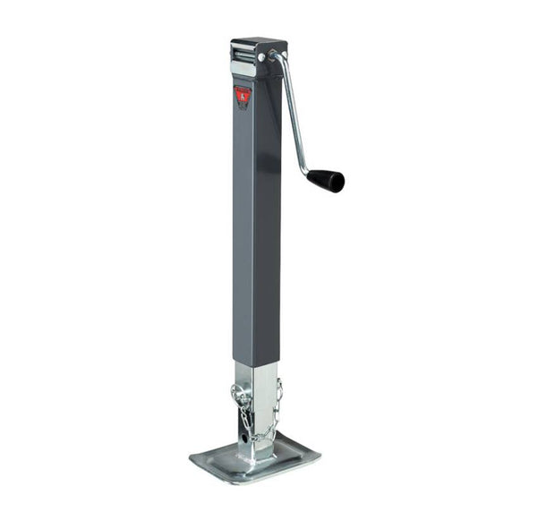 Bulldog Square Trailer Jack, No Mount, 8,000 lbs. Support Capacity, Side Wind, Weld-On, 15 in. Travel • 190754