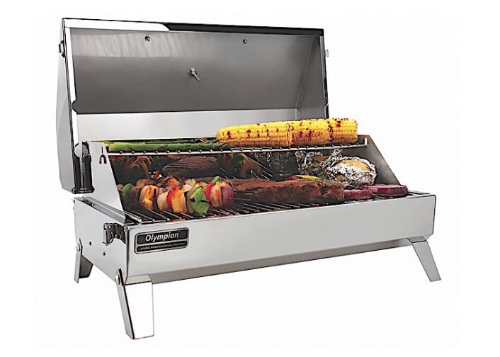 Camco Olympian 6500 Premium Stainless Steel Portable LP Gas Grill • 57245