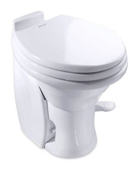 Dometic 7640 Master Flush Ceramic Toilet, White • 304764001