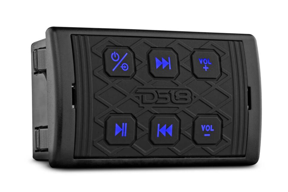 DS18 Marine Waterproof Bluetooth Audio Receiver With Controls • BTRC-SQ
