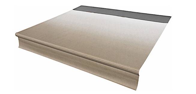Lippert 16'W x 8' Ext. Vinyl Fade Sand Universal Replacement RV Awning Fabric with Black Weather Cover • V000334398