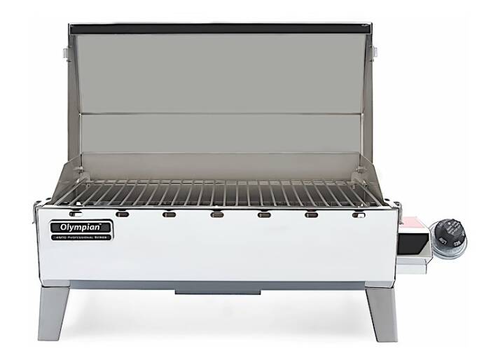 Camco Olympian 4500 Premium Stainless Steel Portable LP Gas Grill • 57251