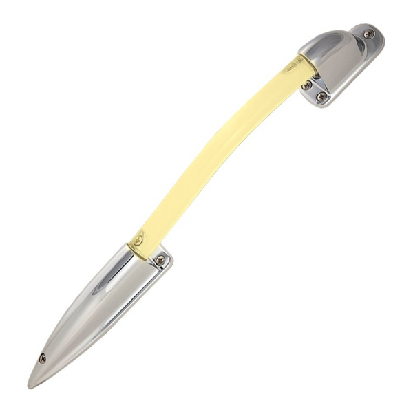 AP Products Lighted Assist Handle S Curve, w/Chrome Brackets • 005-5500-L