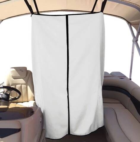 Carver Bimini Top Privacy Curtain Poly-Flex II, White • 53009S-40