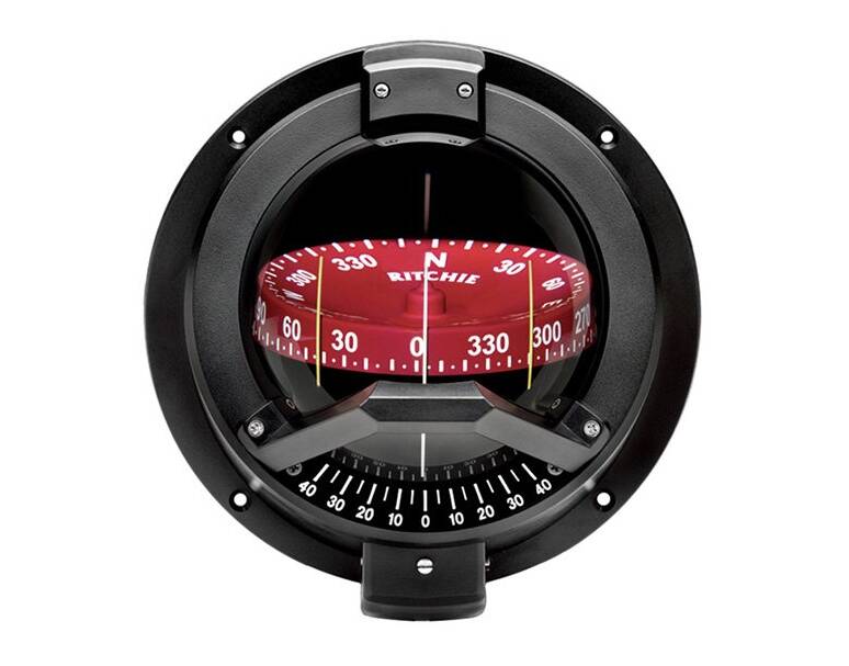 Ritchie Navigator Black Bulkhead Mount Compass • BN-202