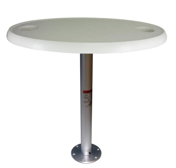 Springfield Marine Stowable Oval Table Kit with Flush Mount Base, 30" L x 18" • 1690206