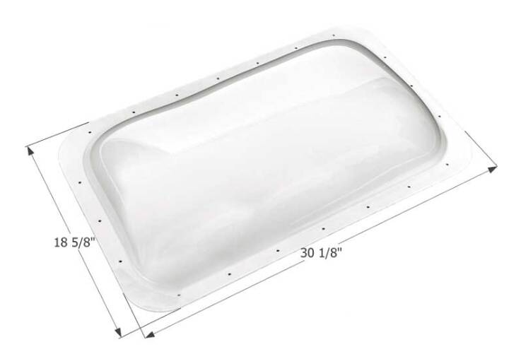 Icon RV Skylight for Winnebago RVs, 27" x 15.75" - Clear • 12251