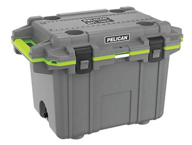 Pelican 50-Quart Elite Cooler - Dark Gray/Green • 50Q-1-DKGRYEGRN