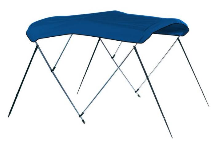 Carver Pacific Blue Sunbrella Acrylic 3-Bow Ready to Assemble Bimini Canvas with Storage Boot, 6' L x 67"-72" W • 402A-04