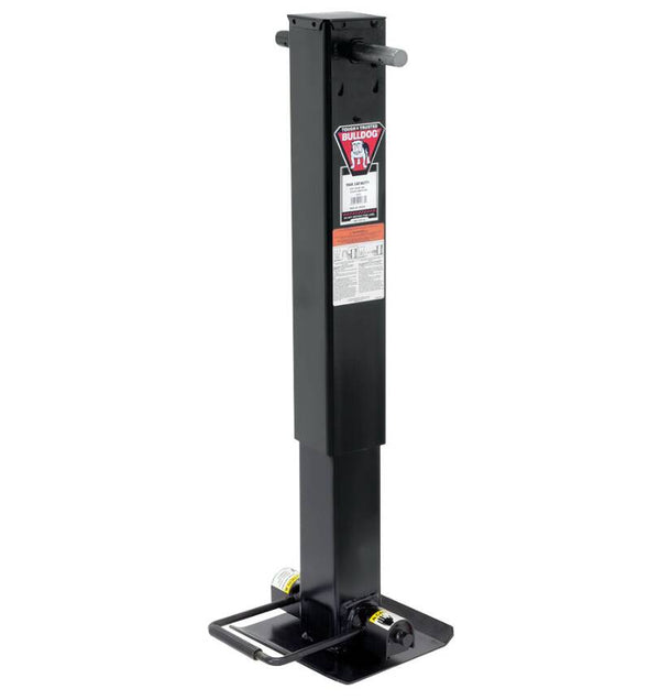 Bulldog Twin Cam HD Square Trailer Jack, 25,000 lbs. Support Capacity, Side Wind, 12-1/2 in. Travel • 182701