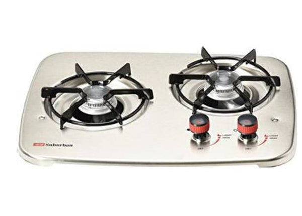Suburban Dual Burner Drop-In Cooktop, Stainless Steel • 3070AST