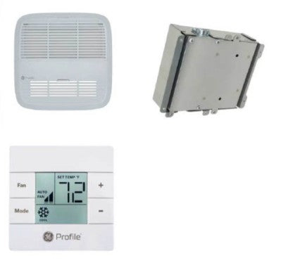 GE Appliances Ducted Install Kit, Air Distribution Box, Thermostat, Controls - White • RVACS-DKITW