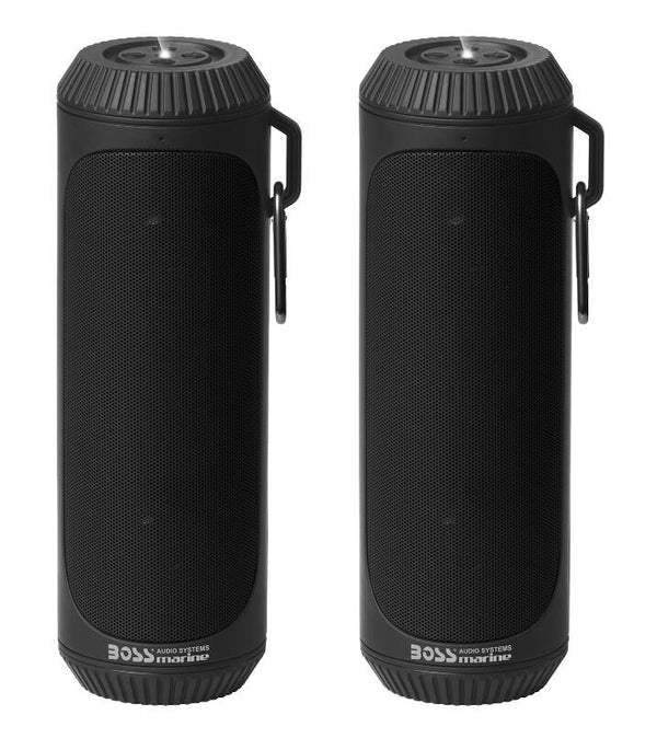 BOSS Portable Bluetooth Speakers (Pair) - Black, 1.5 Inch Speaker • BOLTBLK