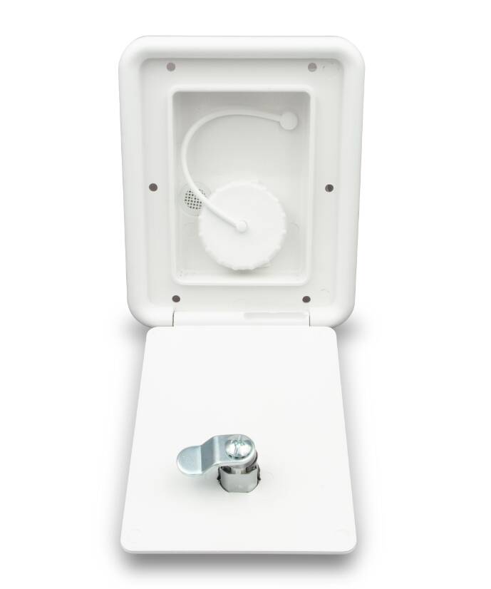 Thetford B&B Molders 3-1/8" Gravity Water Hatch – Polar White • 94249