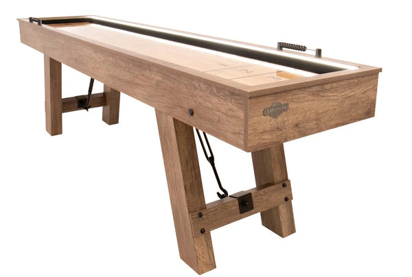 American Legend Brookdale 9' LED Shuffleboard Table w/ Bonus Bowling Game • AL5002W