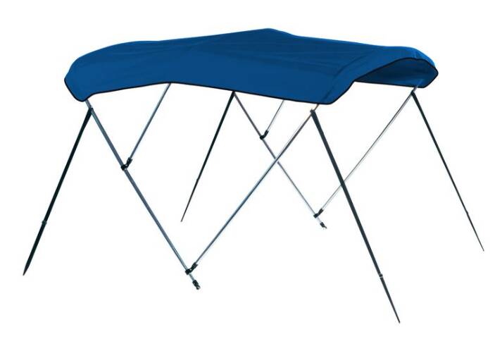 Carver Pacific Blue Sunbrella Acrylic 3-Bow Ready to Assemble Bimini Canvas with Storage Boot, 6' L x 73"-78" W x H • 603A-04