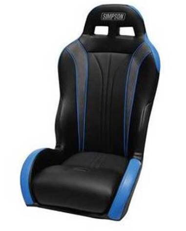 Simpson Racing Vortex UTV Rear Seat, Black/LightBlue • 102-317