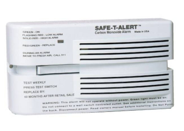 Safe-T-Alert Carbon Monoxide Alarm, Surface Mount 12 VDC Hard Wire, White • 65-541-WT